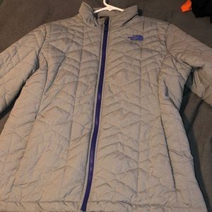 North Face Jacket Purple And Grey size L